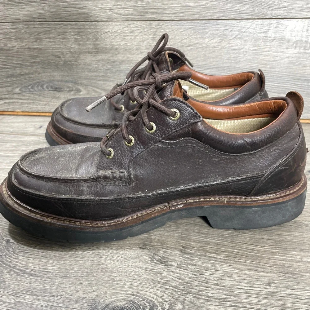 VTG Red Wing Irish Setter Shoes Mens 12 Brown Leather Moc Toe Oxford Work Rugged